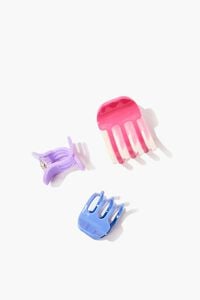 PINK/MULTI Colorblock Hair Claw Clip Set, image 1