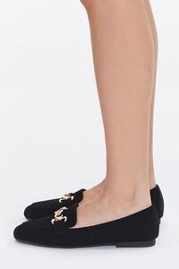 Faux Suede Chain Loafers, image 2
