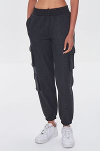CHARCOAL French Terry Cargo Joggers, image 2