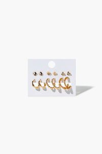 GOLD Hoops & Studs Earring Set, image 1