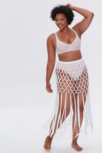 CREAM Plus Size Macrame Maxi Skirt, image 1