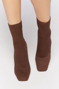 BROWN Stiletto Sock Booties, image 4