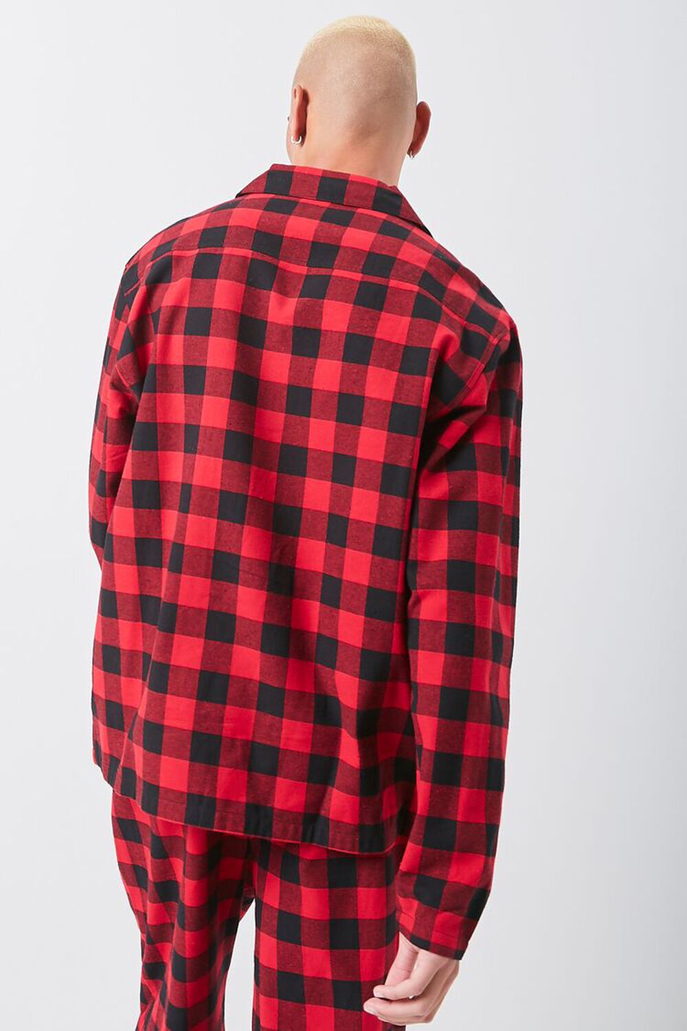 RED/BLACK Buffalo Plaid Pajama Shirt, image 3