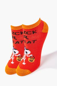 ORANGE/MULTI Trick or Treat Ankle Socks, image 1