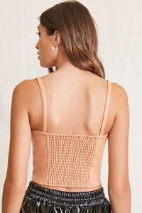 CAMEL Quilted Faux Leather Cami, image 3