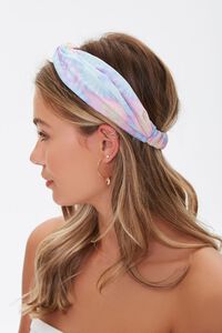 MINT/MULTI Tie-Dye Knotted Headwrap, image 3