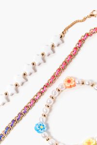 BLUE/MULTI Star & Floral Chain Bracelet Set, image 3