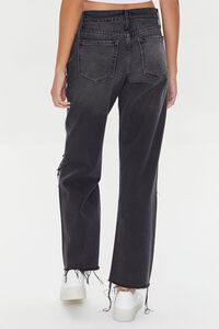 WASHED BLACK Low-Rise Straight-Leg Jeans, image 4