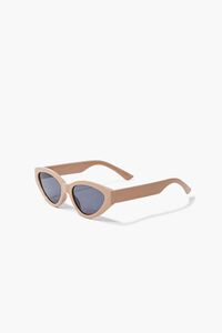 NUDE/BLACK Tinted Oval Sunglasses, image 4