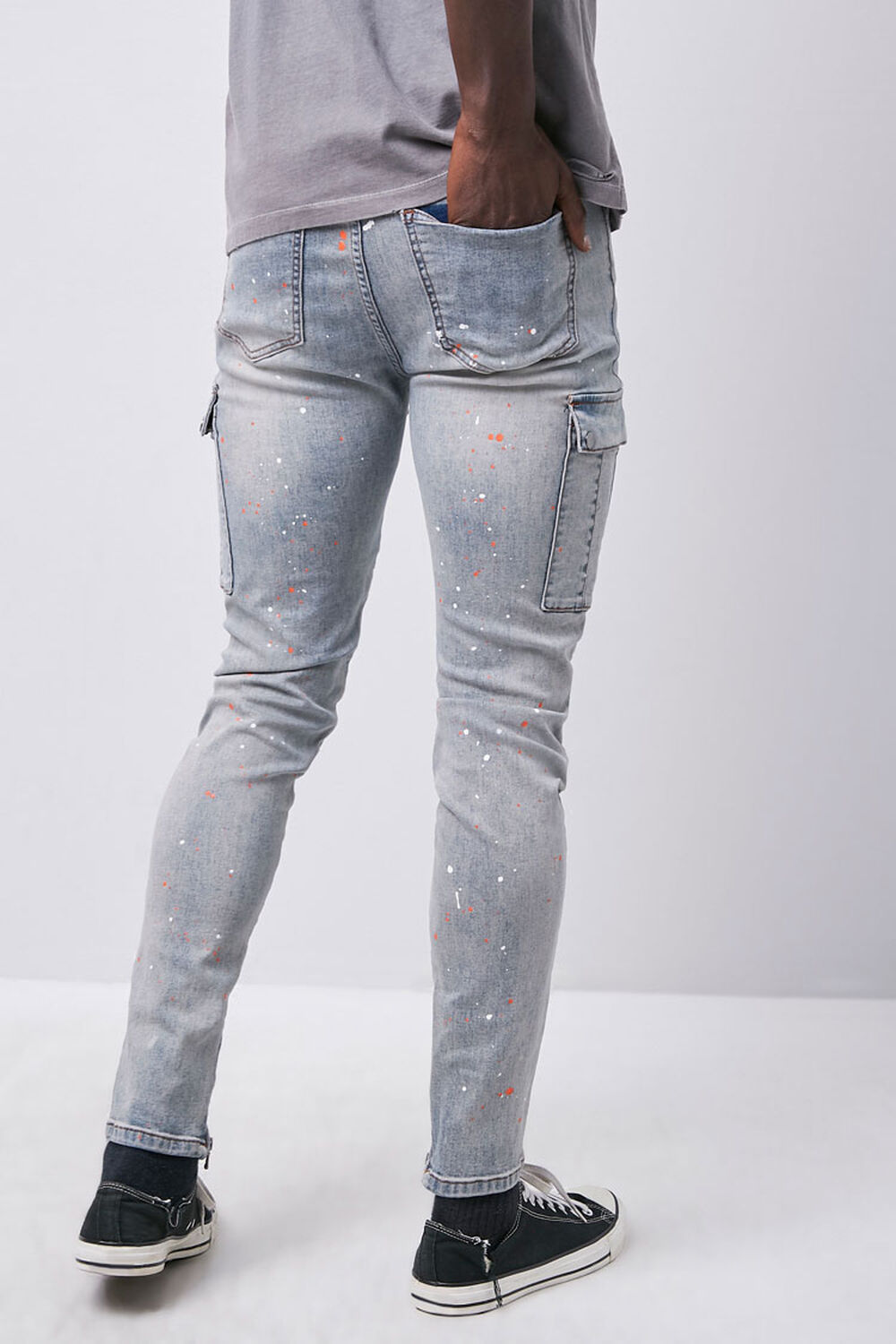 Paint Splatter Moto Jeans, image 3