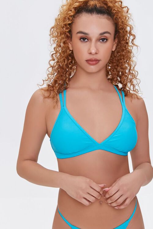BLUE JEWEL Crisscross Bikini Top, image 1