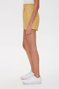 TAN Faux Leather Shorts, image 3