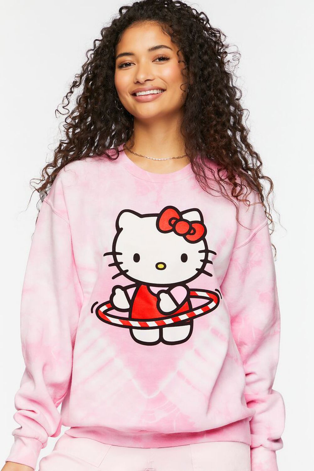 PINK Hello Kitty Tie-Dye Pullover, image 2