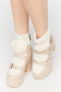 NUDE Faux Leather & Shearling Booties, image 1