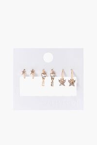 GOLD Love Charm Assorted Earring Set, image 2