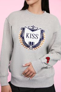 HEATHER GREY/MULTI XO Kitty Hello Kitty Embroidered KISS Pullover, image 5