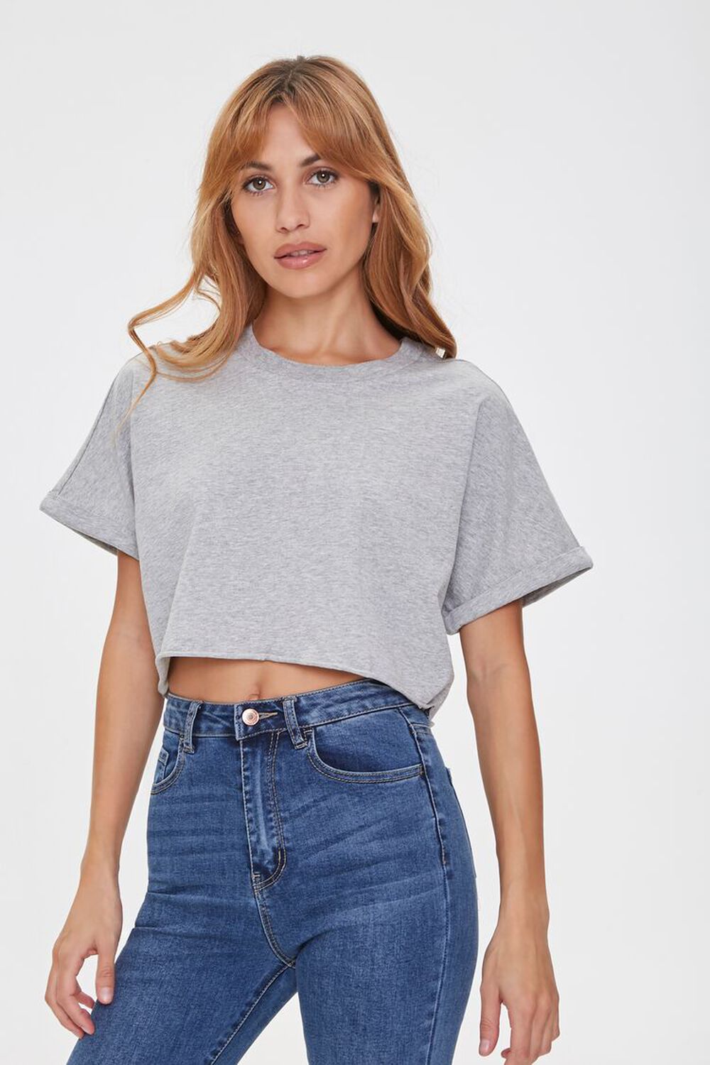 Cropped Cotton Crew Tee
