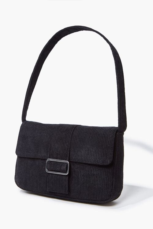 BLACK Corduroy Shoulder Bag, image 2