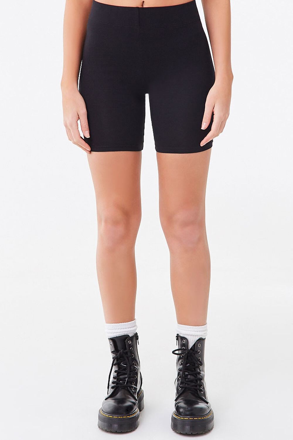 Cotton-Blend Biker Shorts, image 2