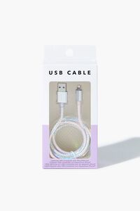 WHITE/MULTI Iridescent USB Electronics Charger, image 3