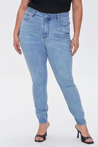 LIGHT DENIM Plus Size High-Rise Skinny Jeans, image 2