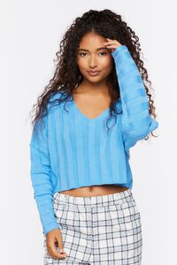 AZURE Ribbed Relaxed-Fit Sweater, image 1