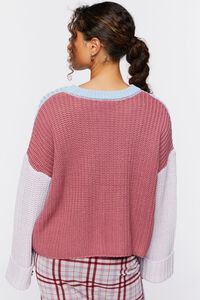 LAVENDER/MULTI Colorblock Bell-Sleeve Sweater, image 3