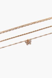 GOLD Butterfly Charm Chain Anklet Set, image 2
