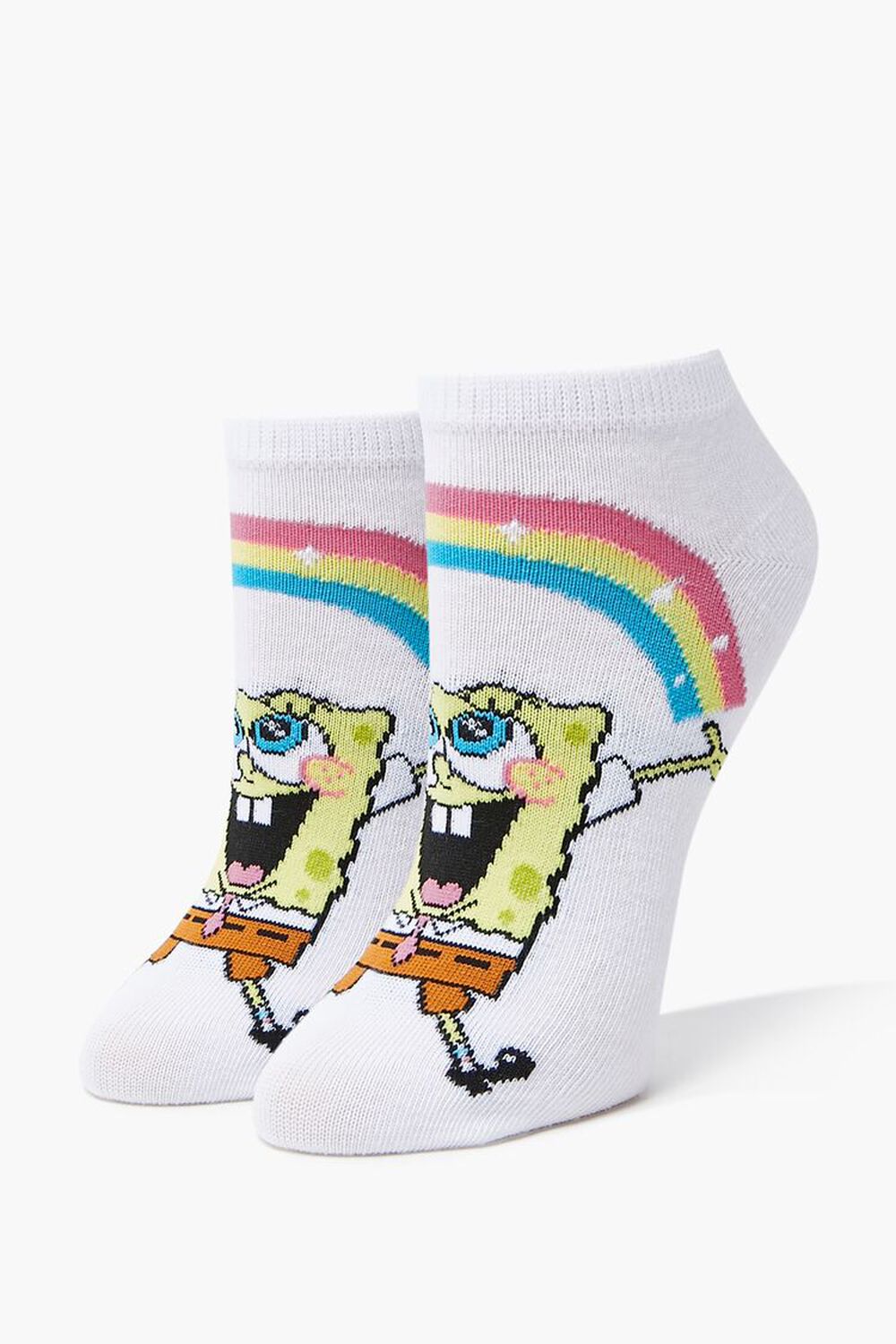 WHITE/MULTI SpongeBob SquarePants Ankle Socks, image 1