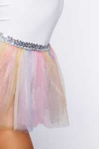 RAINBOW Sequin-Trim Tulle Ballerina Skirt, image 3