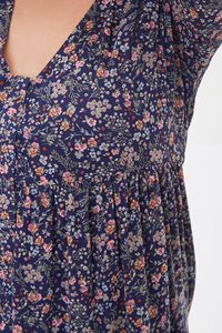 NAVY/MULTI Plus Size Chiffon Floral Maxi Dress, image 5