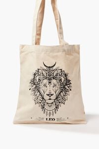 LEO/NATURAL Zodiac Graphic Tote Bag, image 1