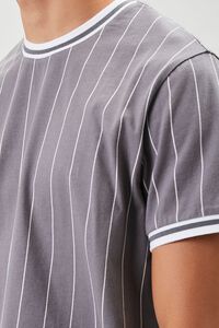 CHARCOAL/WHITE Pinstriped Ringer Tee, image 5