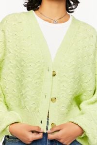 BUTTERFLY GREEN Balloon-Sleeve Cardigan Sweater, image 5