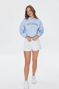 BLUE/WHITE Embroidered Beverly Hills Hoodie, image 5