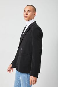 BLACK Notched Double-Breasted Blazer, image 2
