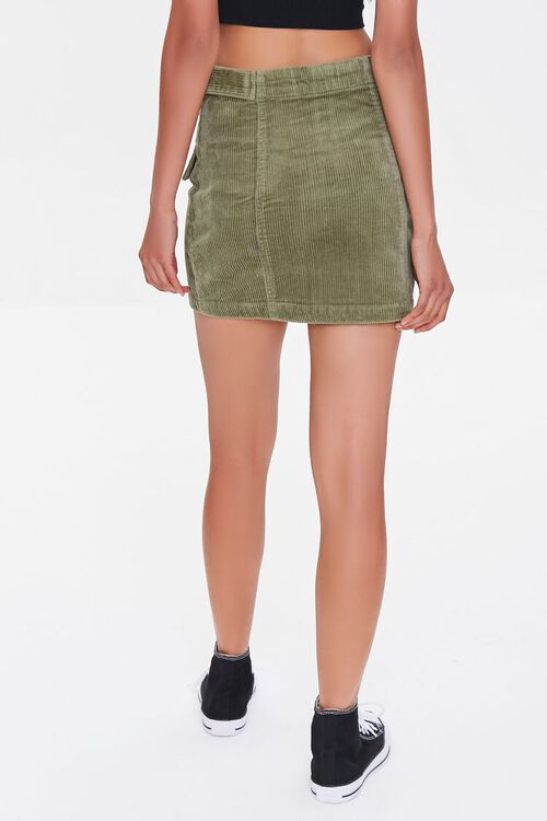 OLIVE Corduroy O-Ring Mini Skirt, image 4