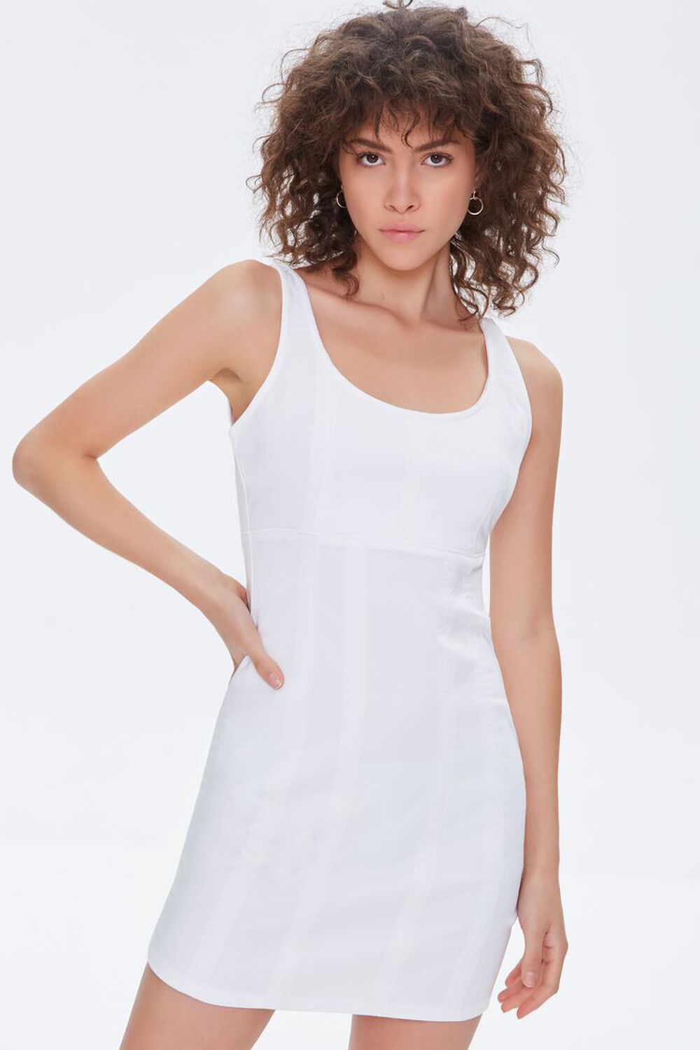 WHITE Tank Mini Dress, image 1