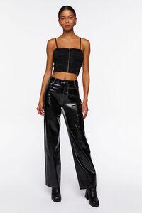 Ruched Hook-and-Eye Cropped Cami, image 5