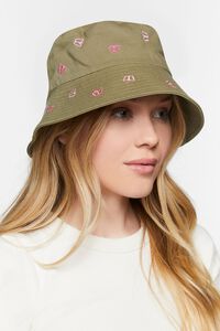 Butterfly Embroidered Bucket Hat, image 1
