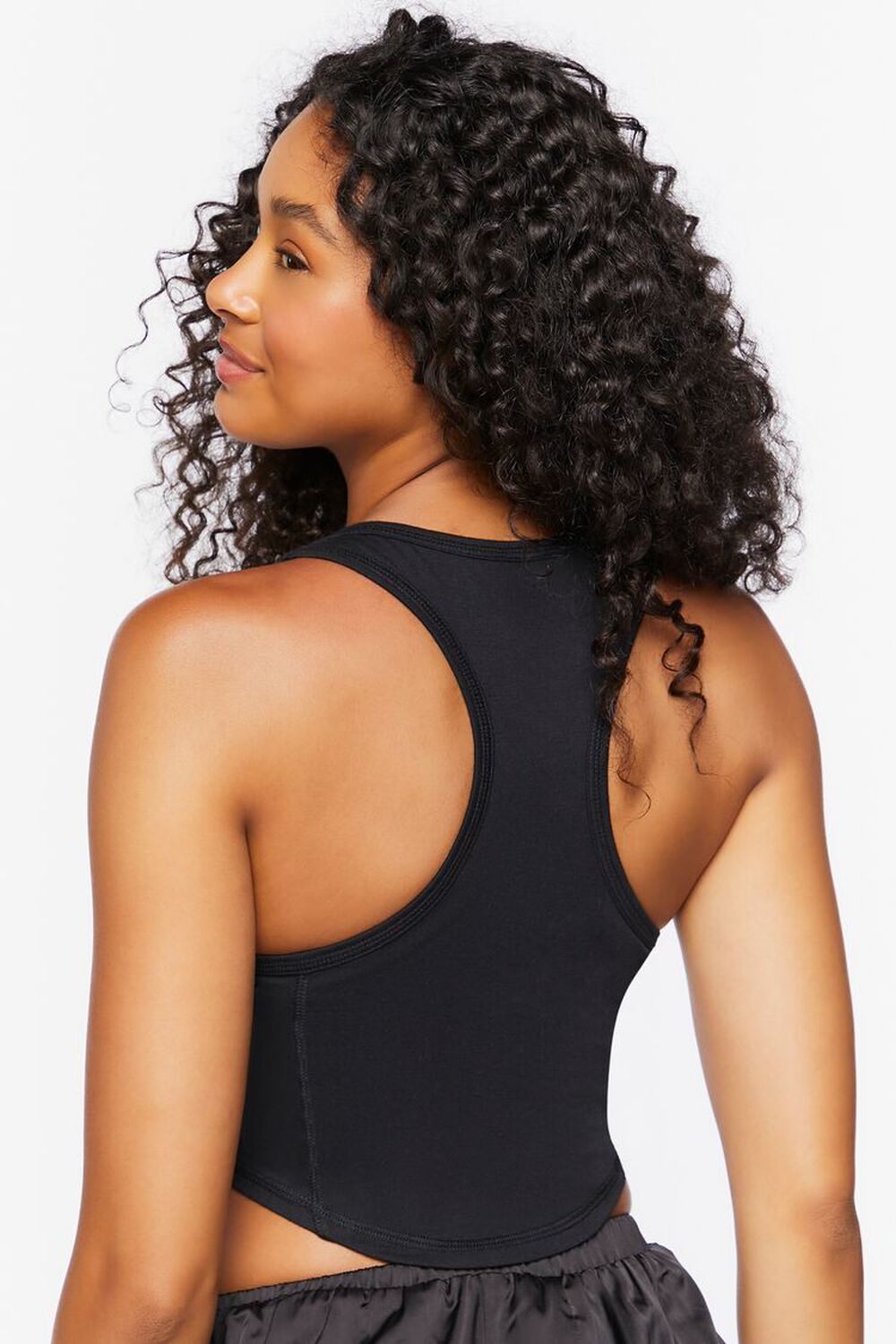 BLACK French Terry Lounge Tank Top, image 3