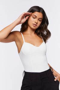 Ponte Knit Hook-and-Eye Bustier Cami, image 1