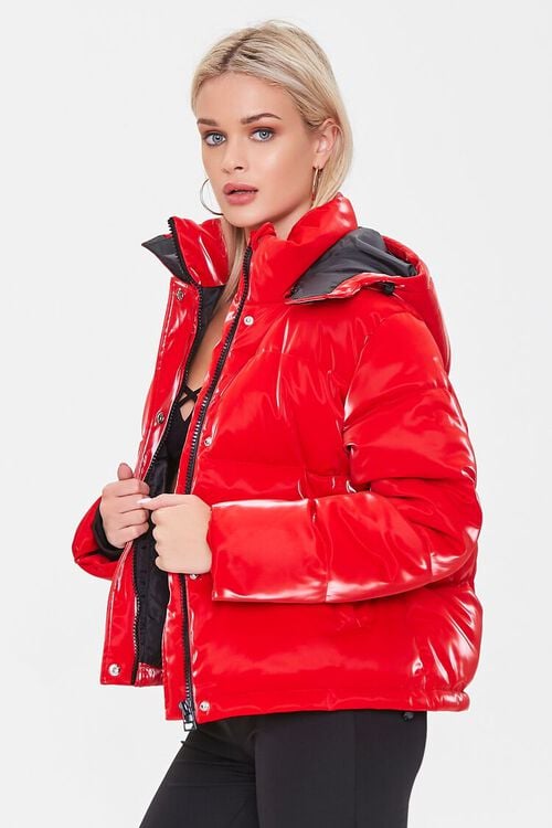 RED Quilted Puffer Jacket, image 2