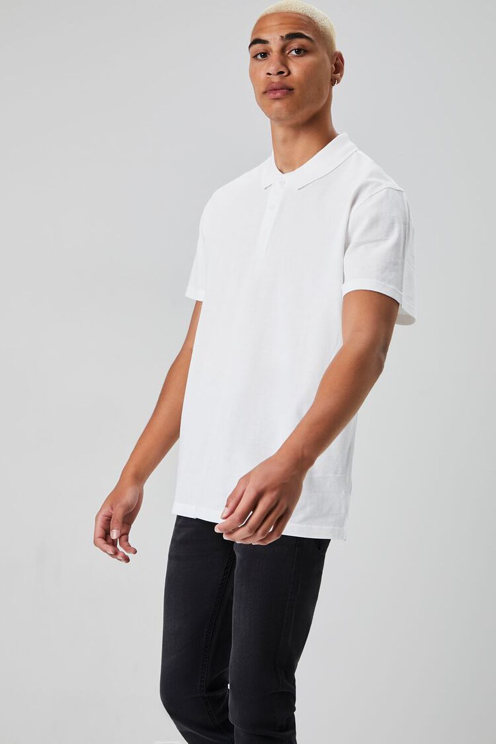 WHITE Short-Sleeve Polo Shirt, image 1