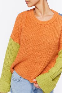 APRICOT/MULTI Colorblock Bell-Sleeve Sweater, image 5