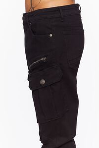 BLACK Zippered Slim-Fit Jeans, image 4