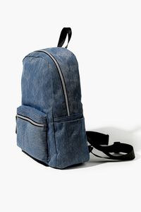 BLUE Denim Zip-Top Backpack, image 2