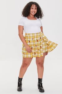 WHITE Plus Size Seamed Crop Top, image 4