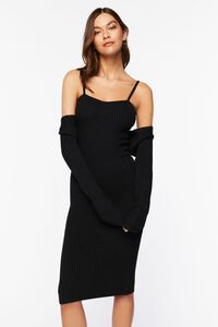 BLACK Sweater-Knit Midi Dress & Shrug Set, image 5