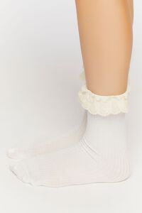Ruffled Crochet-Trim Crew Socks, image 2